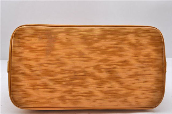 Authentic Louis Vuitton Epi Alma PM Hand Bag Yellow M52149 LV 3850D