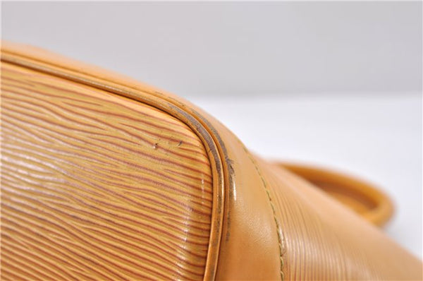Authentic Louis Vuitton Epi Alma PM Hand Bag Yellow M52149 LV 3850D