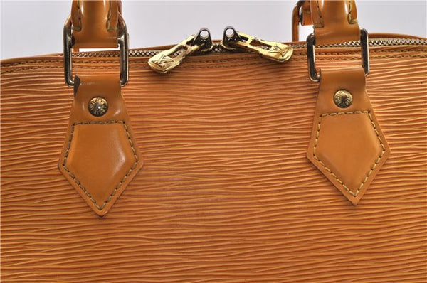 Authentic Louis Vuitton Epi Alma PM Hand Bag Yellow M52149 LV 3850D