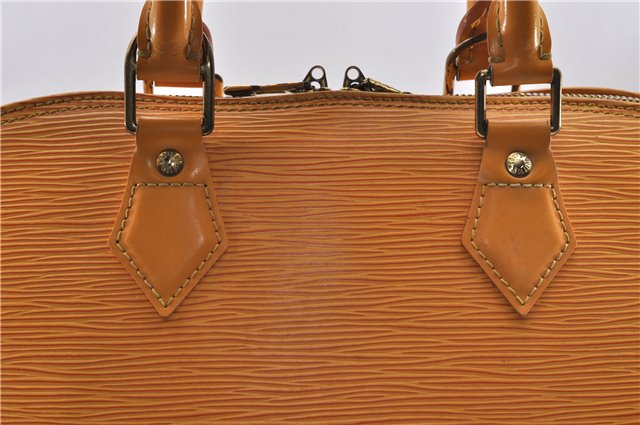 Authentic Louis Vuitton Epi Alma PM Hand Bag Yellow M52149 LV 3850D