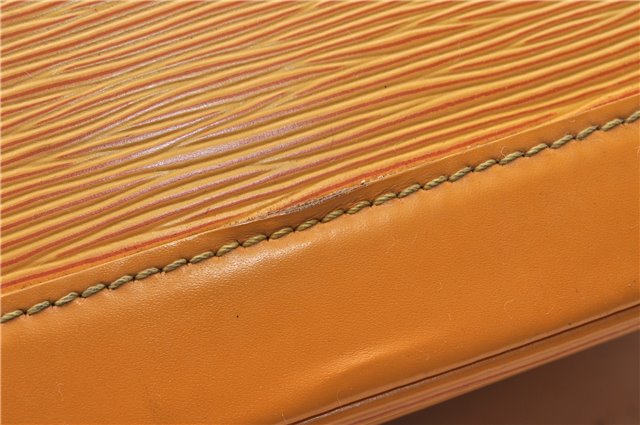Authentic Louis Vuitton Epi Alma PM Hand Bag Yellow M52149 LV 3850D