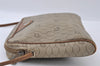 Authentic Christian Dior Honeycomb Shoulder Bag PVC Leather Beige CD Junk 3850I