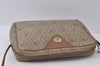 Authentic Christian Dior Honeycomb Shoulder Bag PVC Leather Beige CD Junk 3850I