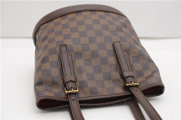 Authentic Louis Vuitton Damier Marais Bucket Shoulder Tote Bag N42240 LV 3853F