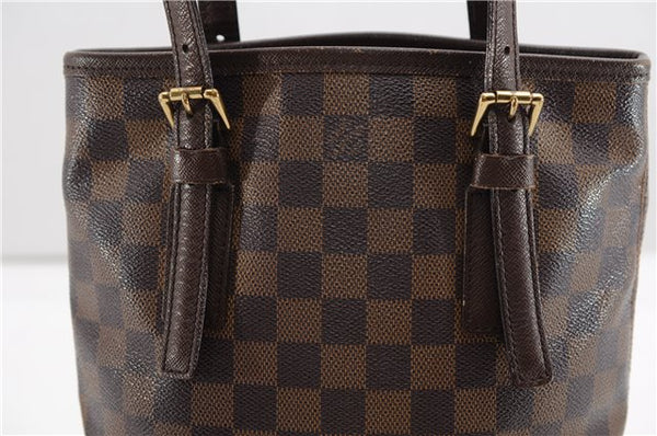 Authentic Louis Vuitton Damier Marais Bucket Shoulder Tote Bag N42240 LV 3853F