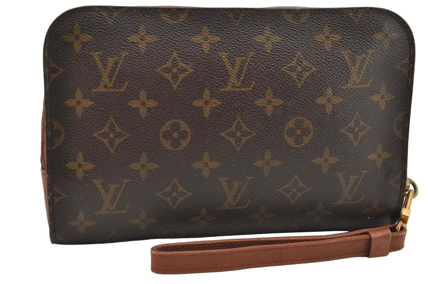 Authentic Louis Vuitton Monogram Orsay Clutch Hand Bag Purse M51790 LV 3855I