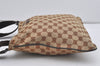 Authentic GUCCI Shoulder Cross Body Bag GG Canvas Leather 132907 Brown 3856I