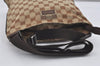 Authentic GUCCI Shoulder Cross Body Bag GG Canvas Leather 132907 Brown 3856I