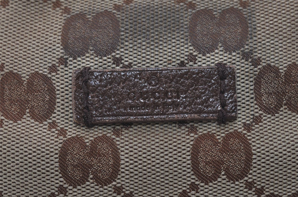 Authentic GUCCI Shoulder Cross Body Bag GG Canvas Leather 132907 Brown 3856I