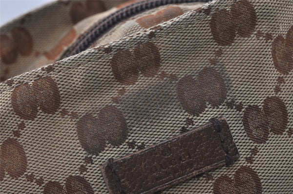 Authentic GUCCI Shoulder Cross Body Bag GG Canvas Leather 132907 Brown 3856I