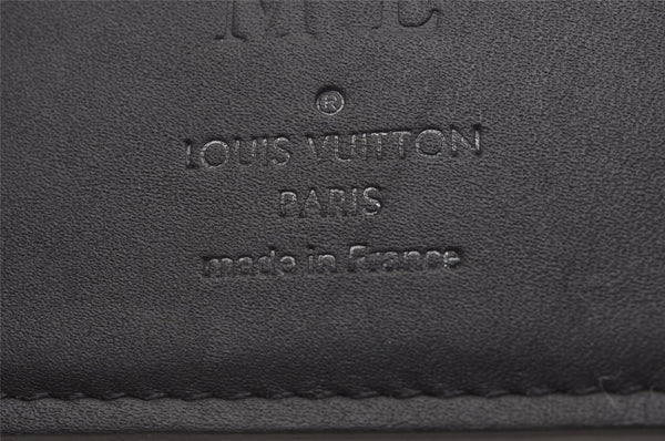 Auth Louis Vuitton Monogram Shadow Portefeuille Brazza Wallet M68323 Khaki 3857I