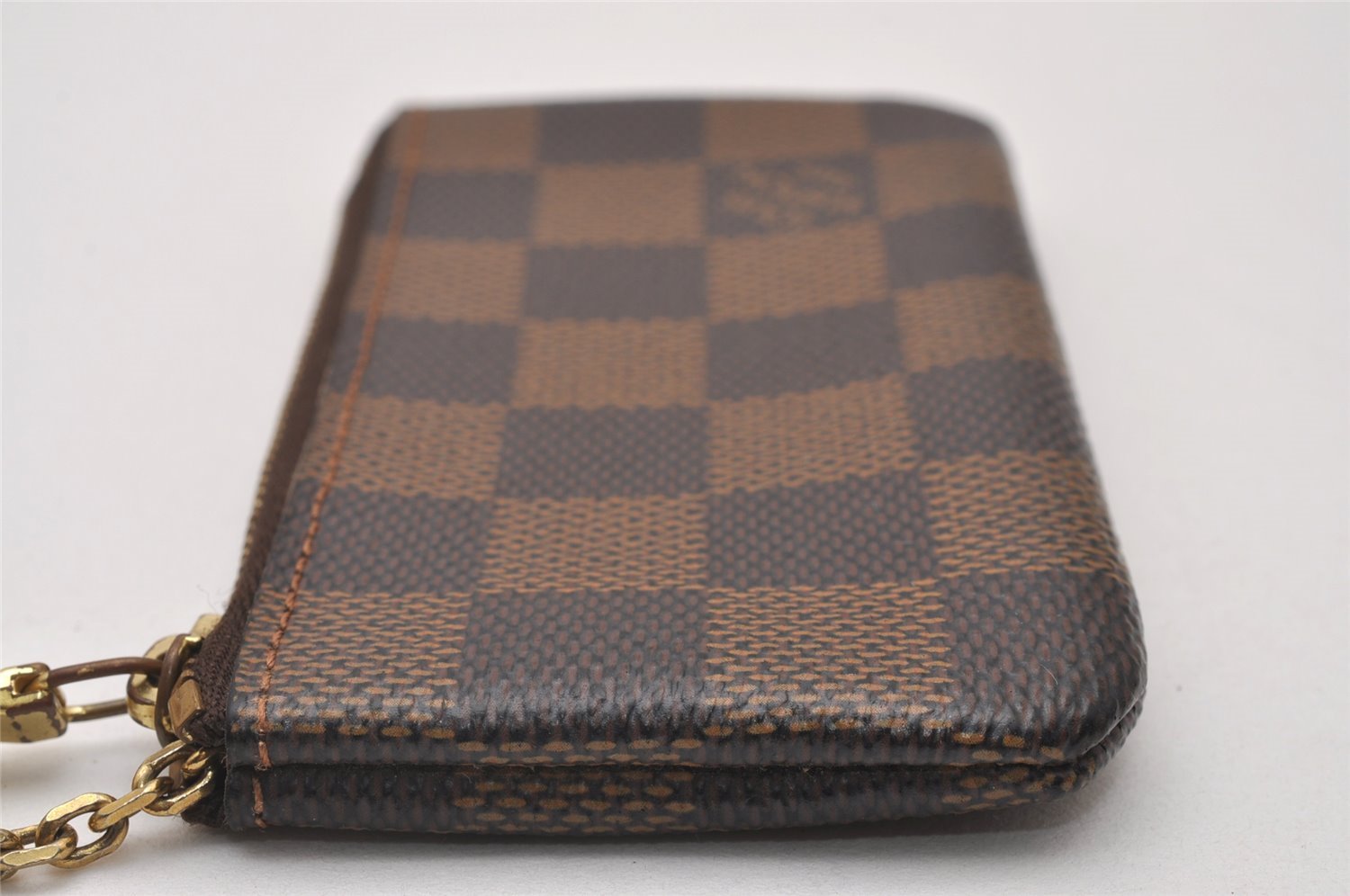 Authentic Louis Vuitton Damier Pochette Cles Coin Purse Case N62658 LV 3858I