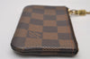 Authentic Louis Vuitton Damier Pochette Cles Coin Purse Case N62658 LV 3858I