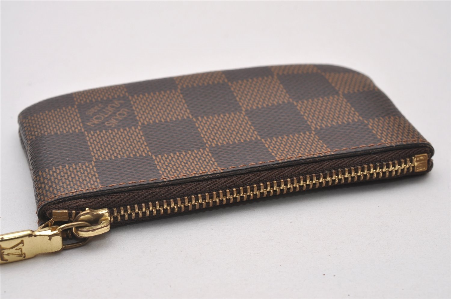 Authentic Louis Vuitton Damier Pochette Cles Coin Purse Case N62658 LV 3858I