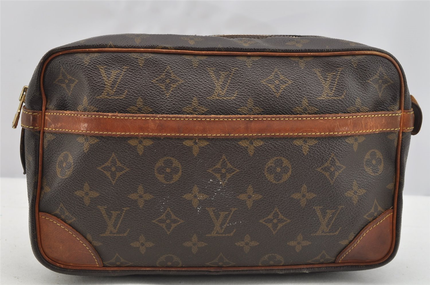 Authentic Louis Vuitton Monogram Compiegne 28 Clutch Hand Bag M51845 LV 3859I