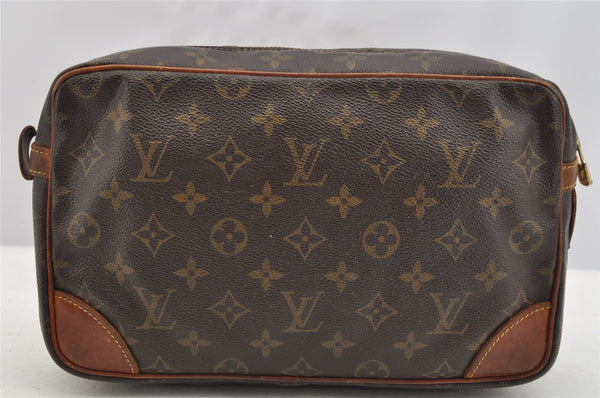 Authentic Louis Vuitton Monogram Compiegne 28 Clutch Hand Bag M51845 LV 3859I