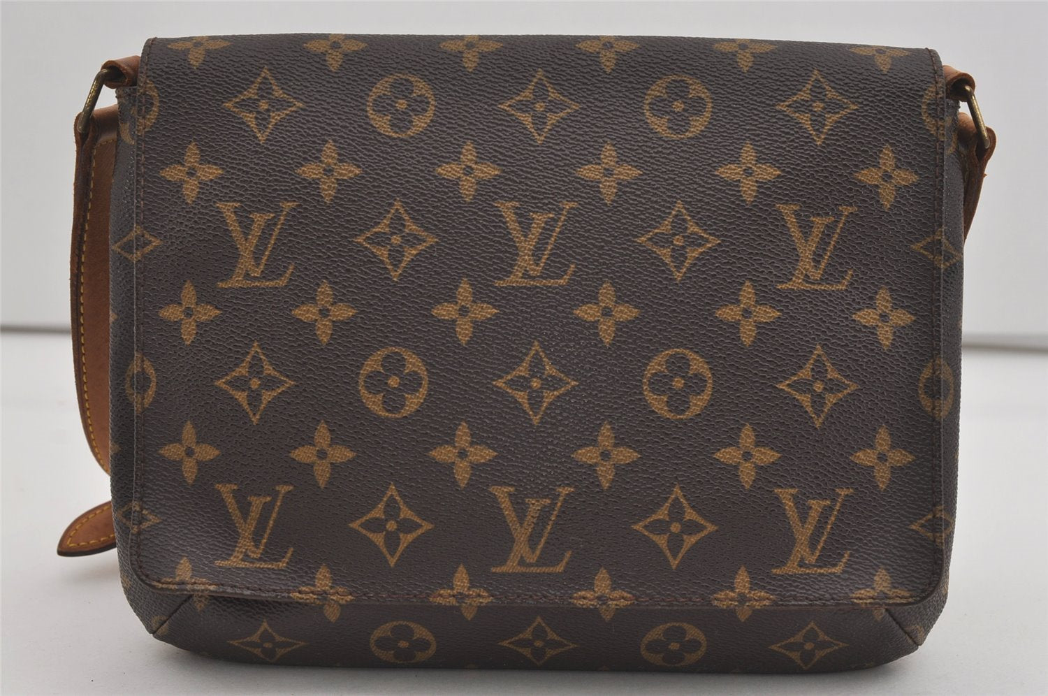 Authentic Louis Vuitton Monogram Musette Tango Shoulder Bag M51257 LV 3861I