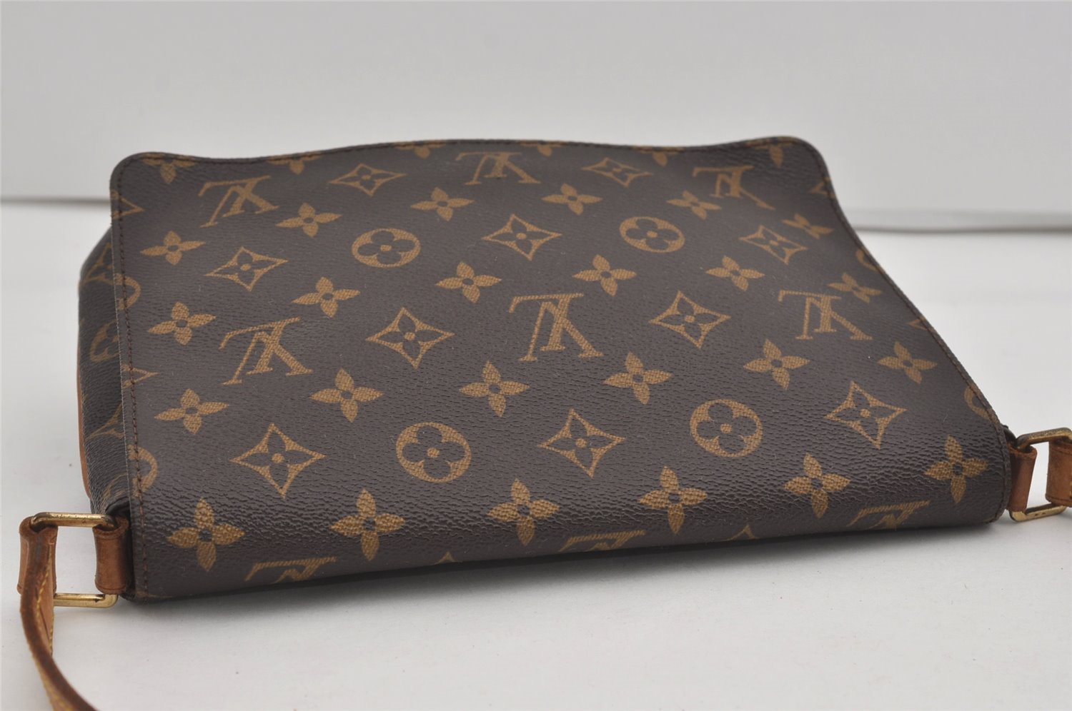 Authentic Louis Vuitton Monogram Musette Tango Shoulder Bag M51257 LV 3861I