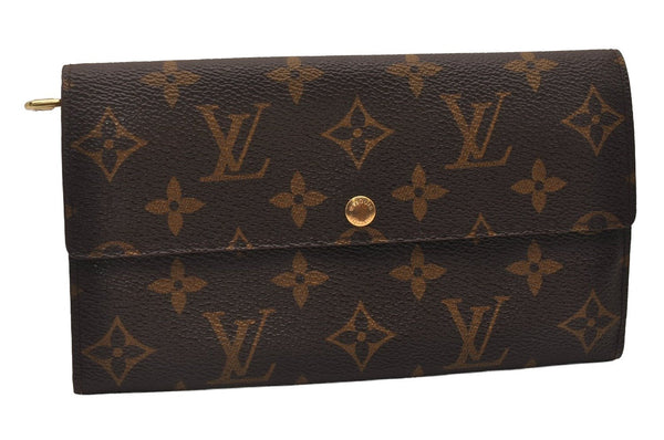 Auth Louis Vuitton Monogram Pochette Porte Monnaie Credit Wallet M61725 LV 3863I