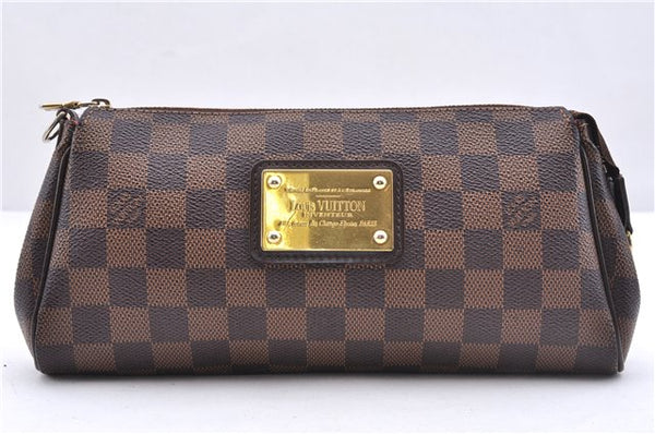 Authentic Louis Vuitton Damier Eva Accessories Pouch Hand Bag N55213 LV 3864E