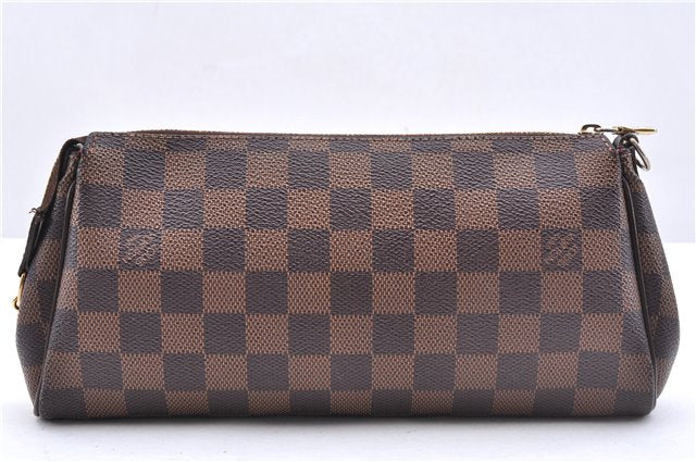 Authentic Louis Vuitton Damier Eva Accessories Pouch Hand Bag N55213 LV 3864E