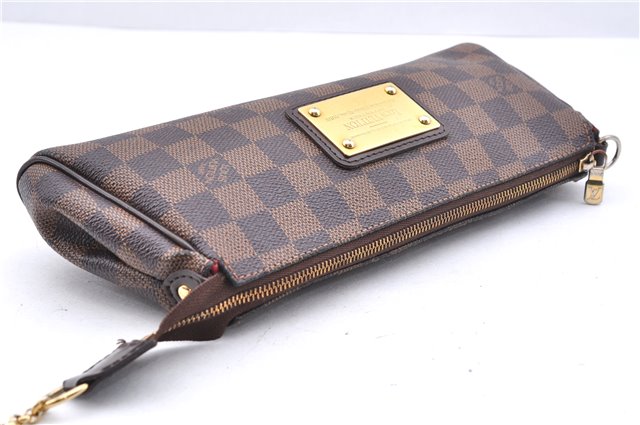 Authentic Louis Vuitton Damier Eva Accessories Pouch Hand Bag N55213 LV 3864E