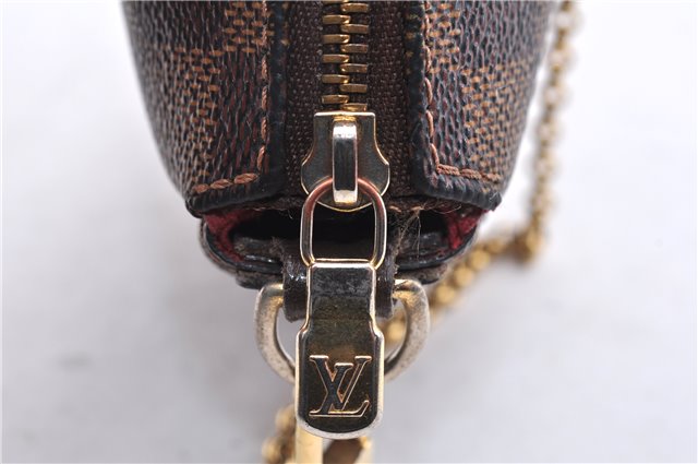Authentic Louis Vuitton Damier Eva Accessories Pouch Hand Bag N55213 LV 3864E