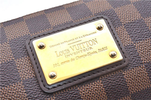 Authentic Louis Vuitton Damier Eva Accessories Pouch Hand Bag N55213 LV 3864E