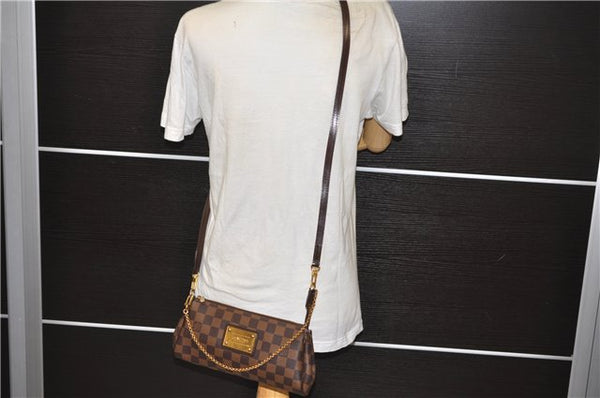 Authentic Louis Vuitton Damier Eva Accessories Pouch Hand Bag N55213 LV 3864E