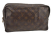 Auth Louis Vuitton Monogram Trousse Toilette 28 Clutch Hand Bag M47522 LV 3864I