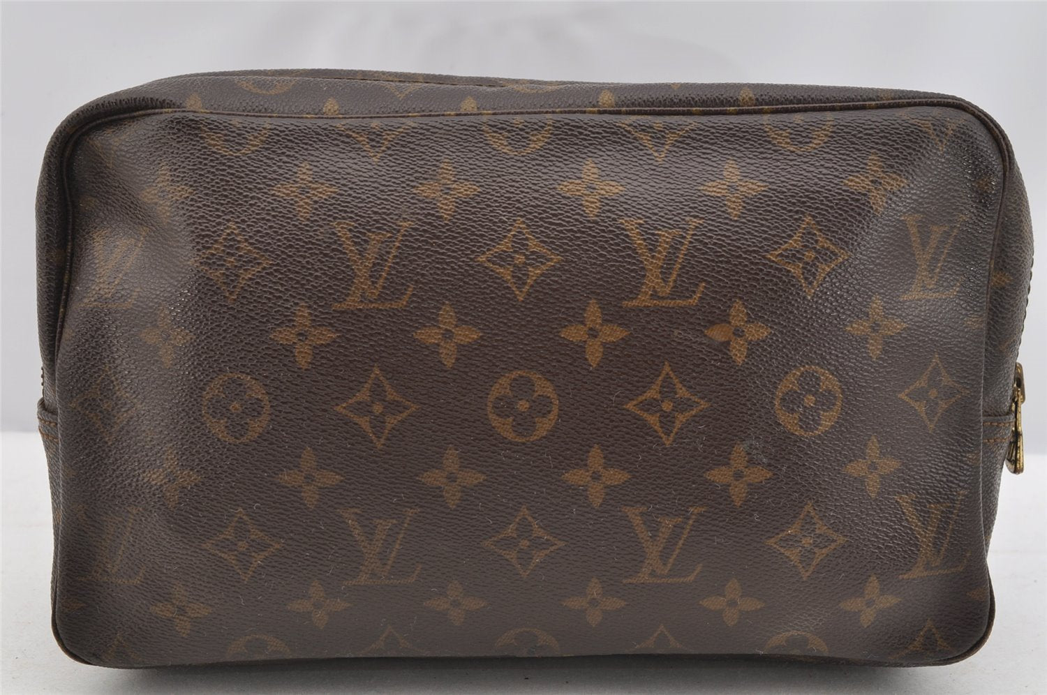 Auth Louis Vuitton Monogram Trousse Toilette 28 Clutch Hand Bag M47522 LV 3864I