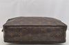 Auth Louis Vuitton Monogram Trousse Toilette 28 Clutch Hand Bag M47522 LV 3864I