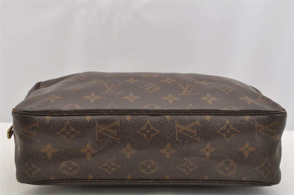 Auth Louis Vuitton Monogram Trousse Toilette 28 Clutch Hand Bag M47522 LV 3864I