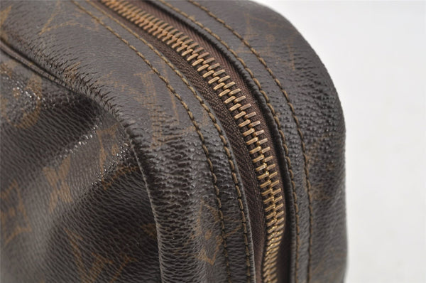 Auth Louis Vuitton Monogram Trousse Toilette 28 Clutch Hand Bag M47522 LV 3864I