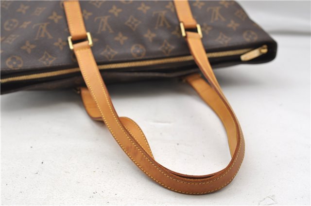 Authentic Louis Vuitton Monogram Cabas Mezzo Shoulder Tote Bag M51151 LV 3865E