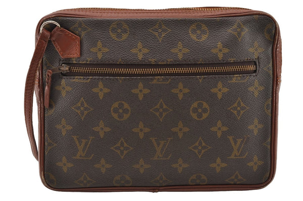 Authentic Louis Vuitton Monogram Pochette Sport Clutch Hand Bag Old Model 3865I