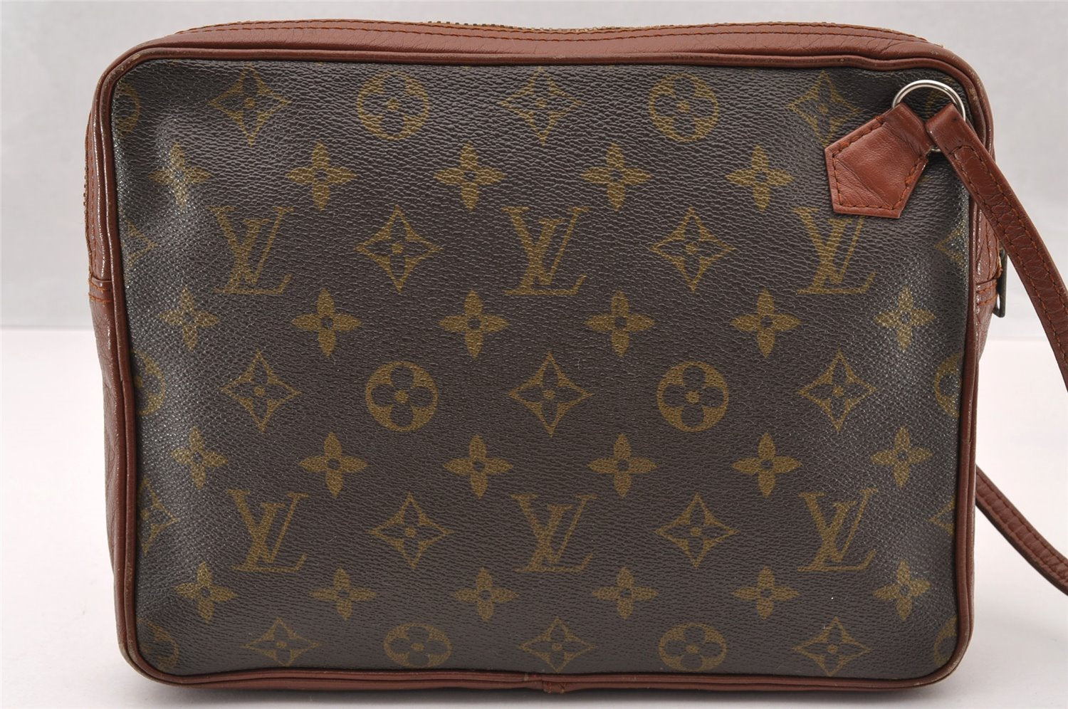 Authentic Louis Vuitton Monogram Pochette Sport Clutch Hand Bag Old Model 3865I