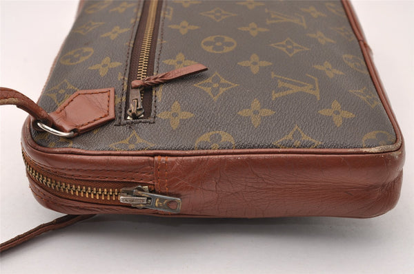 Authentic Louis Vuitton Monogram Pochette Sport Clutch Hand Bag Old Model 3865I