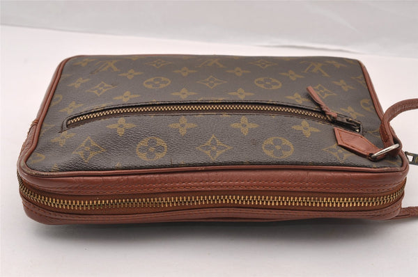 Authentic Louis Vuitton Monogram Pochette Sport Clutch Hand Bag Old Model 3865I