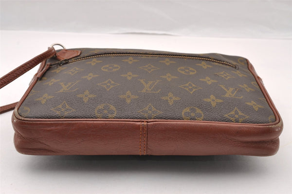 Authentic Louis Vuitton Monogram Pochette Sport Clutch Hand Bag Old Model 3865I