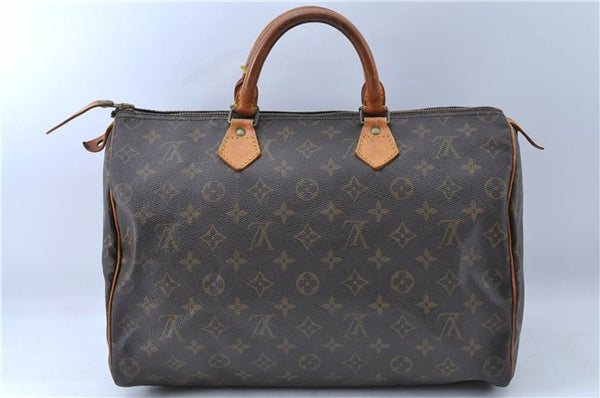 Authentic Louis Vuitton Monogram Speedy 35 Hand Bag M41524 LV 3867D