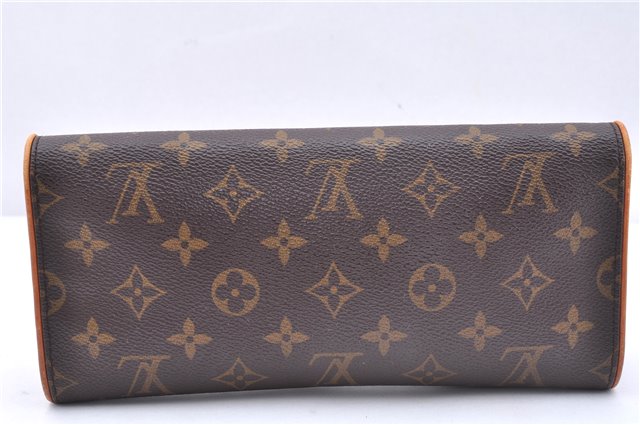 Authentic Louis Vuitton Monogram Pochette Twin GM Shoulder Bag M51852 LV 3868E