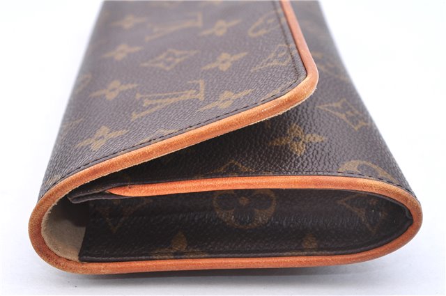 Authentic Louis Vuitton Monogram Pochette Twin GM Shoulder Bag M51852 LV 3868E