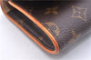 Authentic Louis Vuitton Monogram Pochette Twin GM Shoulder Bag M51852 LV 3868E