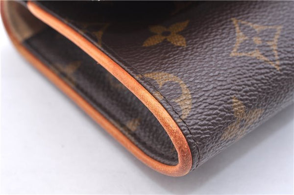 Authentic Louis Vuitton Monogram Pochette Twin GM Shoulder Bag M51852 LV 3868E
