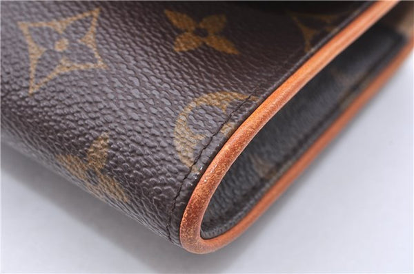 Authentic Louis Vuitton Monogram Pochette Twin GM Shoulder Bag M51852 LV 3868E