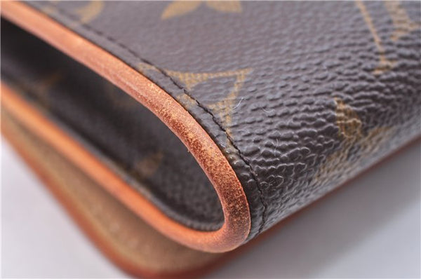 Authentic Louis Vuitton Monogram Pochette Twin GM Shoulder Bag M51852 LV 3868E