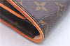 Authentic Louis Vuitton Monogram Pochette Twin GM Shoulder Bag M51852 LV 3868E