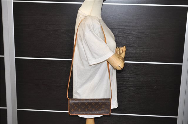 Authentic Louis Vuitton Monogram Pochette Twin GM Shoulder Bag M51852 LV 3868E