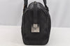 Authentic GUCCI Shoulder Hand Bag Purse GG Canvas Leather 30458 Black 3868I